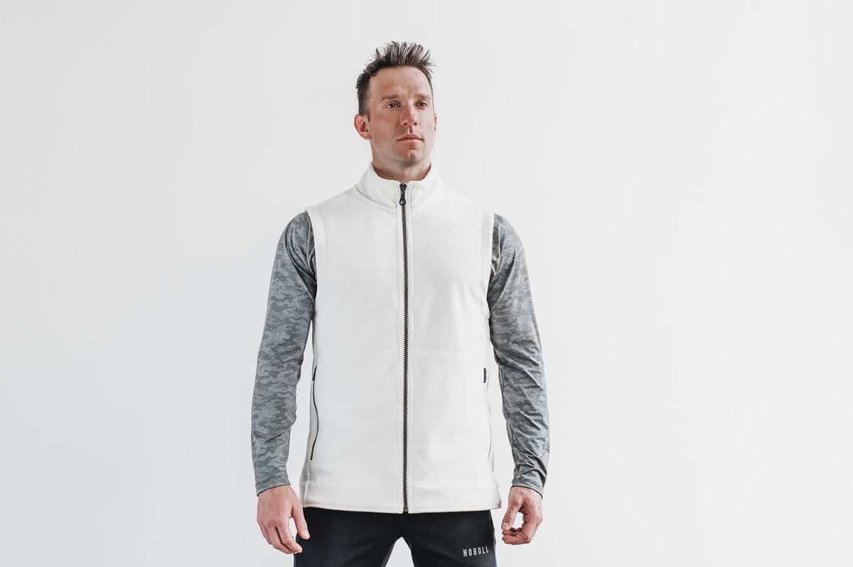 Nobull Arctic Men\'s Vest White | Australia (YU3482)